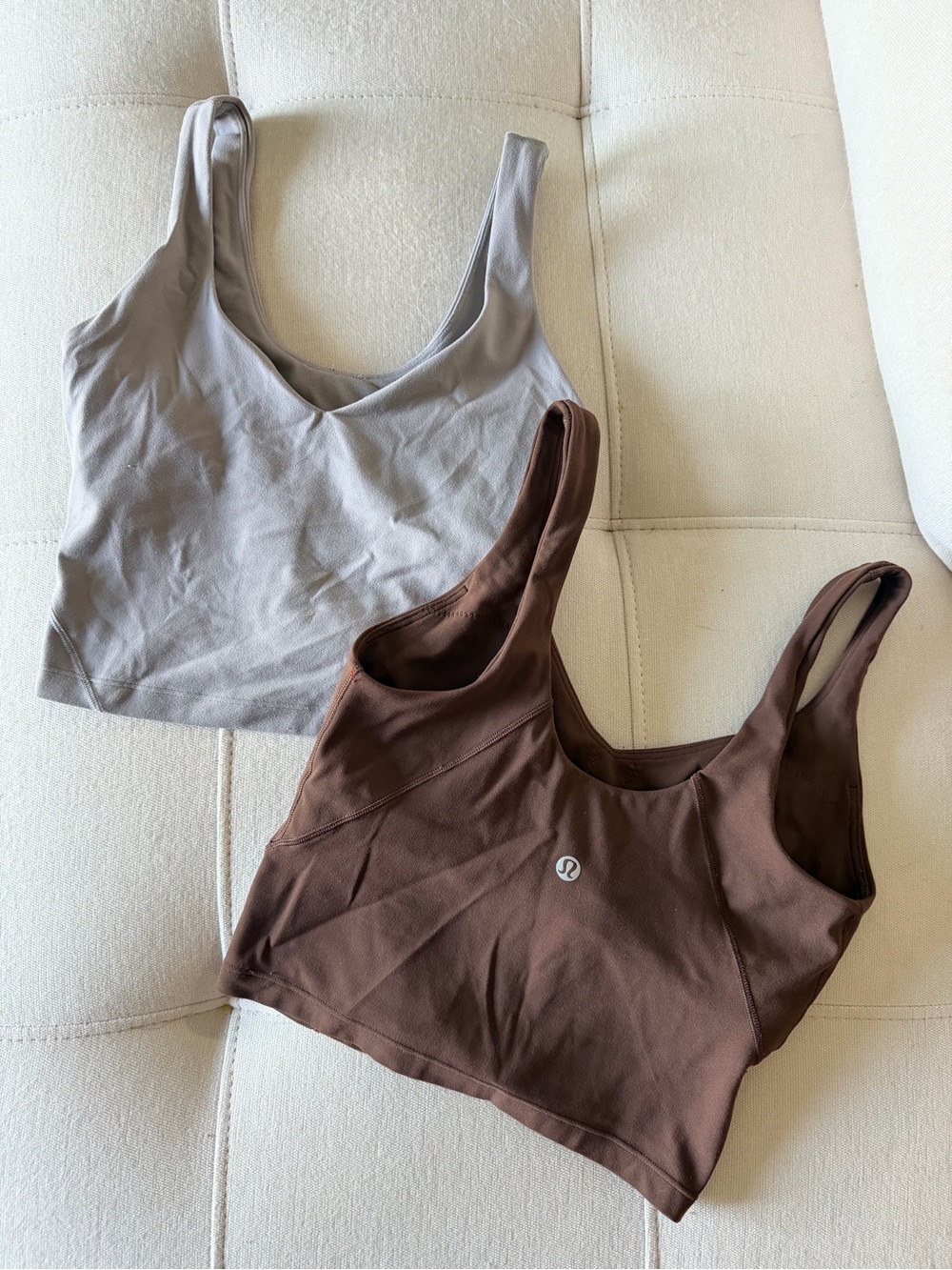 Lululemon Brown & Light Gray Align Tank